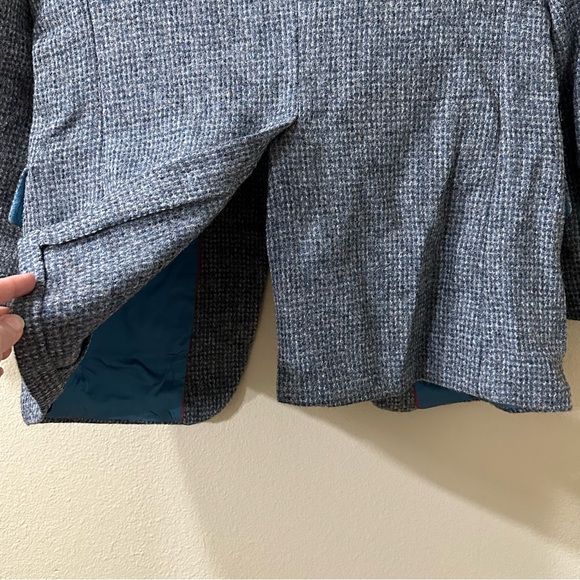 Botany 500 Sport Coat mens 40S Vintage Blazer Harris Tweed Wool Gray Single Vent - Picture 6 of 15